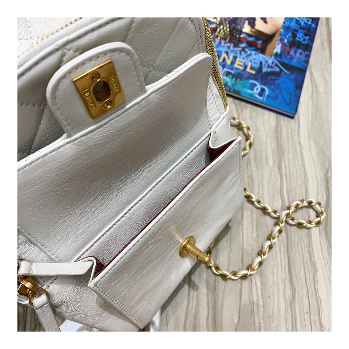 Chanel Waxy Calfskin CC Day Backpack Bag AS8866 Chanel Waxy Calfskin CC Day Backpack Bag AS8866