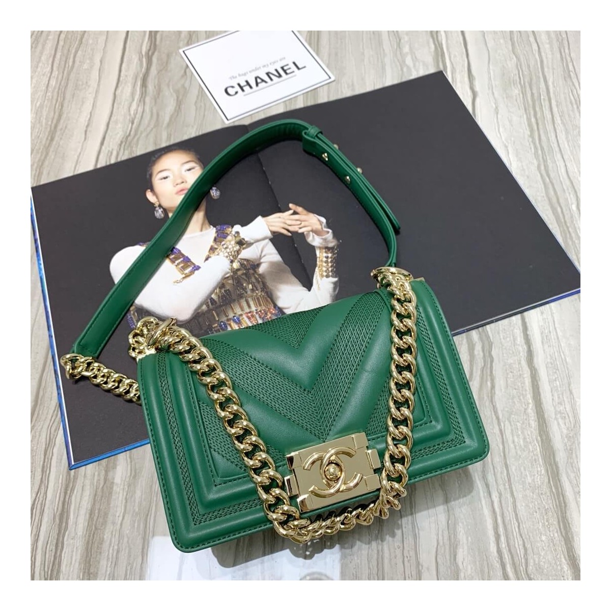Chanel Calfskin Small Boy Chanel Handbag A67085 Chanel Calfskin Small Boy Chanel Handbag A67085