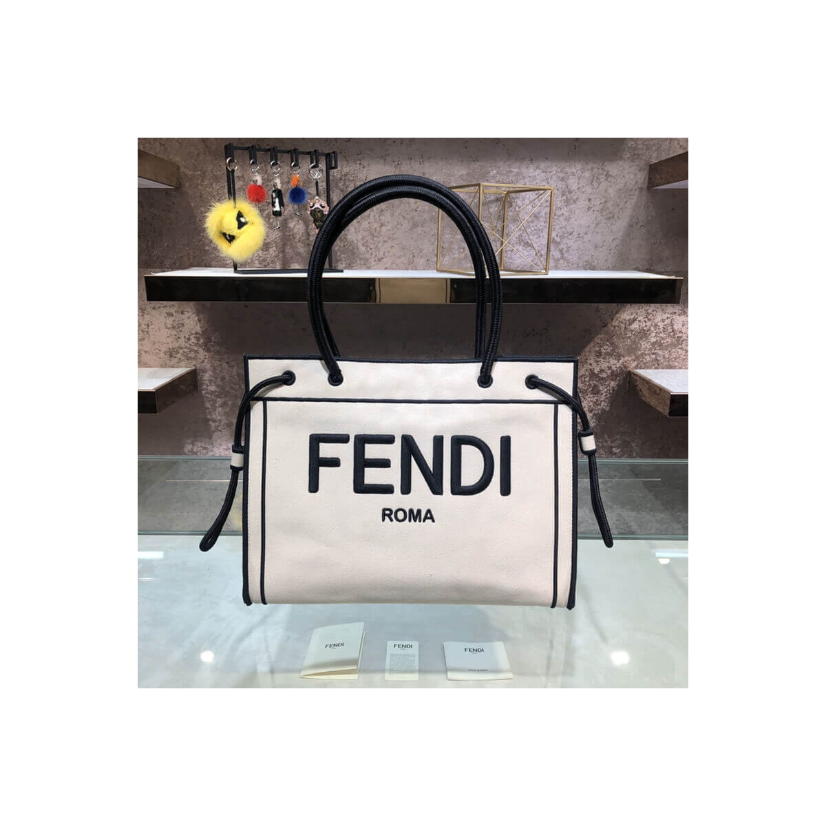 Fendi Roma Canvas Shopper 8BH379 Fendi Roma Canvas Shopper 8BH379