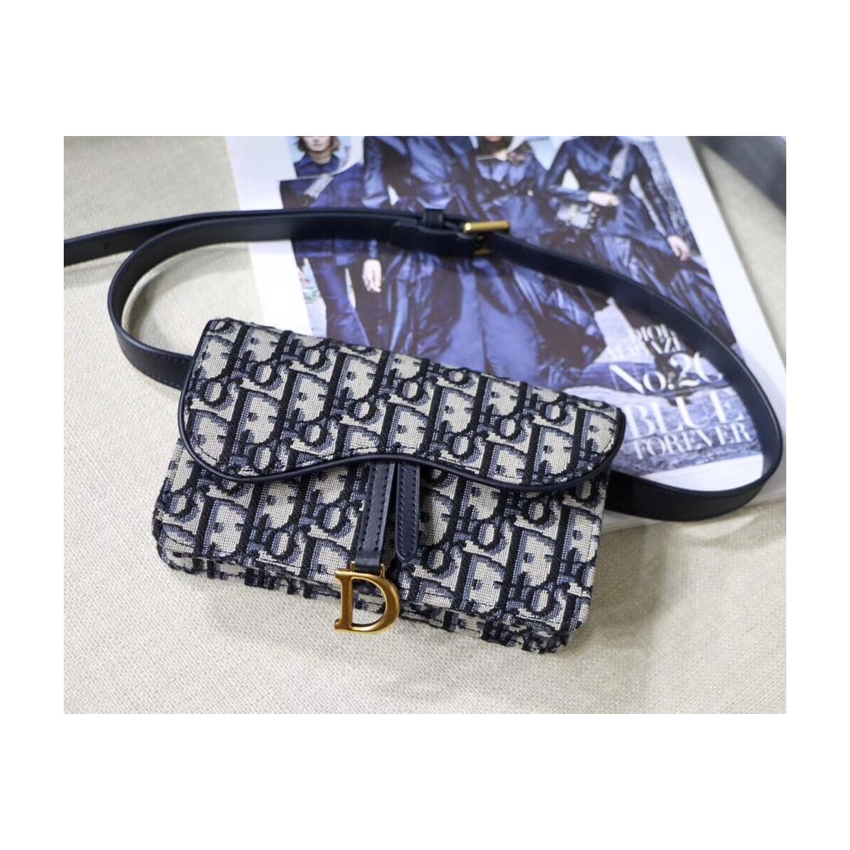 Christian Dior Oblique Saddle Belt Bag S5619 Christian Dior Oblique Saddle Belt Bag S5619