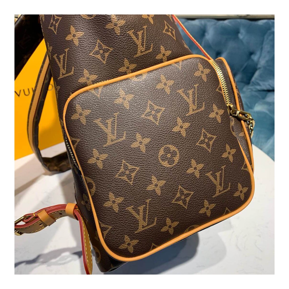 Louis Vuitton Monogram Coated Canvas Backpack Trio M44658 Louis Vuitton Monogram Coated Canvas Backpack Trio M44658
