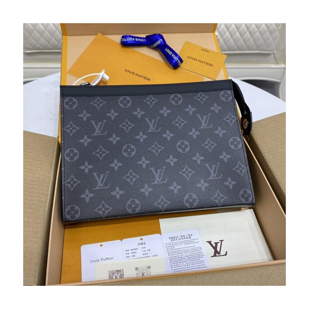 Louis Vuitton Monogram Eclipse Pochette Voyage MM M61692 Louis Vuitton Monogram Eclipse Pochette Voyage MM M61692