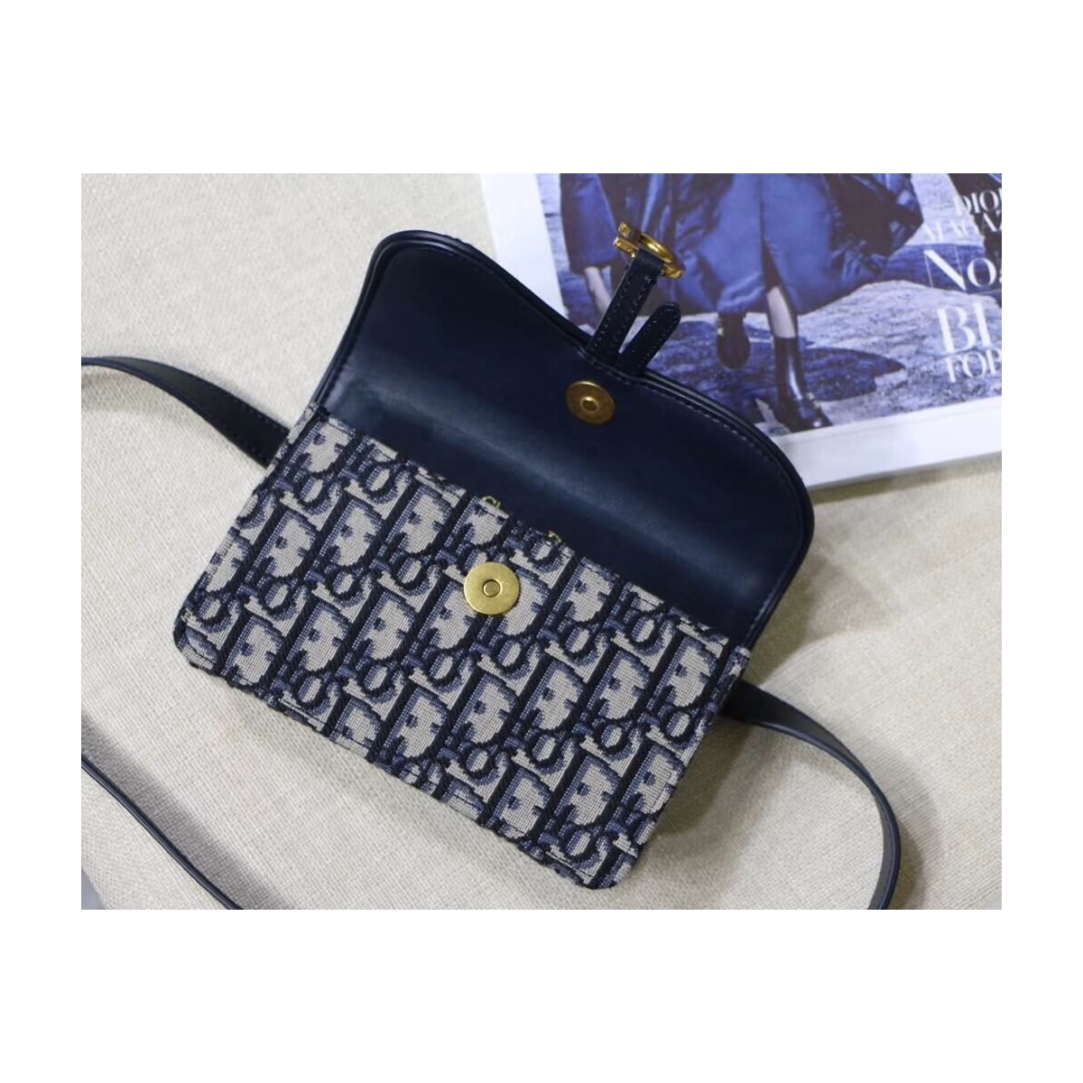 Christian Dior Oblique Saddle Belt Bag S5619 Christian Dior Oblique Saddle Belt Bag S5619