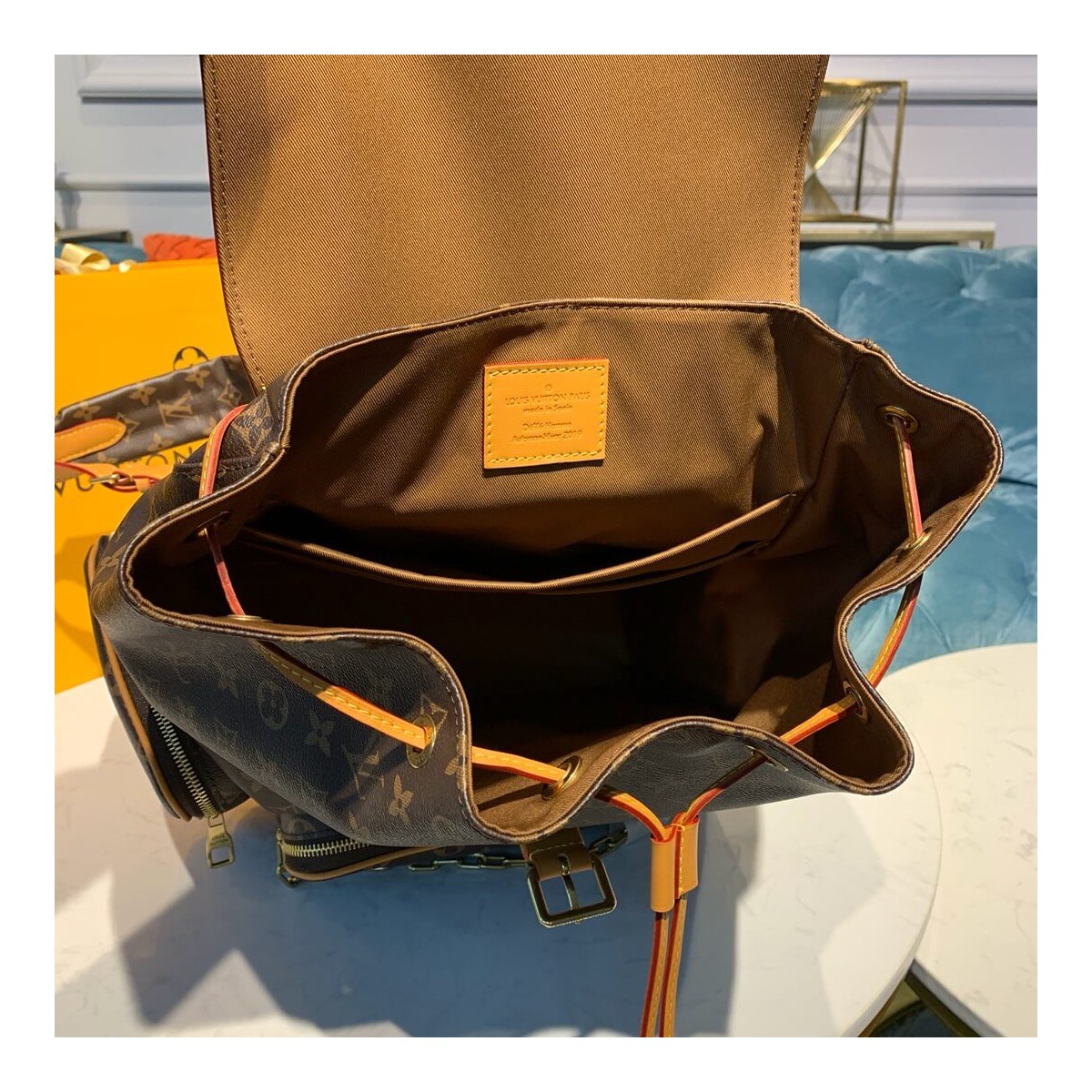 Louis Vuitton Monogram Coated Canvas Backpack Trio M44658 Louis Vuitton Monogram Coated Canvas Backpack Trio M44658