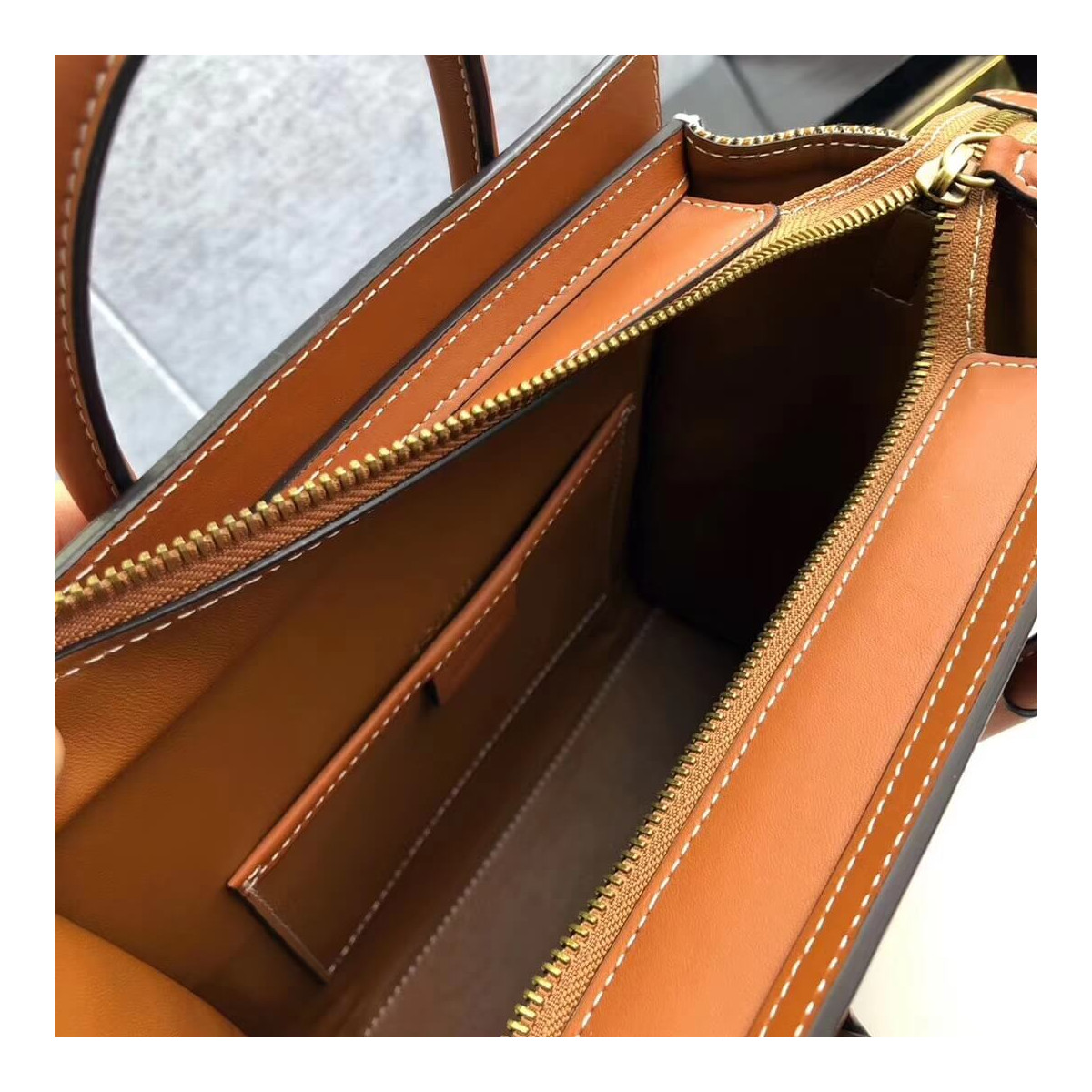 Celine Nano Luggage Bag In Tweed And Smooth Calfskin 189242 Celine Nano Luggage Bag In Tweed And Smooth Calfskin 189242