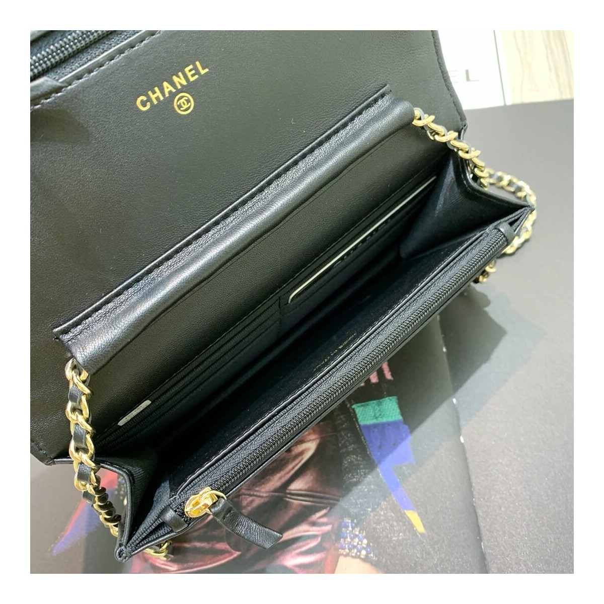 Chanel Lambskin Chain Bag 86058 Chanel Lambskin Chain Bag 86058