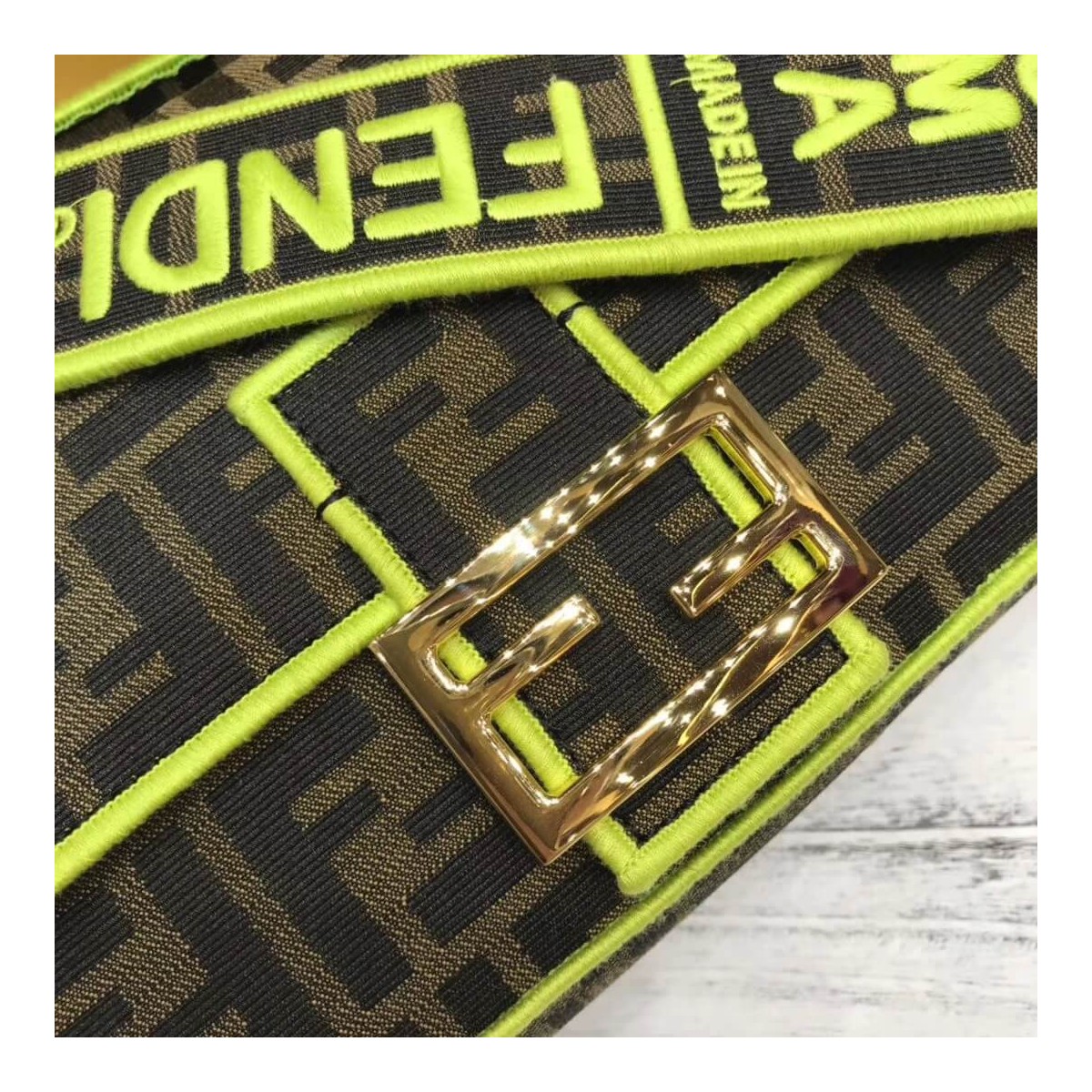 Fendi Roma Amor Fabric Baguette Bag 8BR600 Fendi Roma Amor Fabric Baguette Bag 8BR600