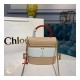 Chloe Small Aby Lock Chain Bag Embossed Lizard Effect S1220 Apricot/White Chloe Small Aby Lock Chain Bag Embossed Lizard Effect S1220 Apricot/White