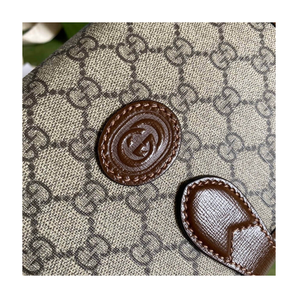 Gucci Mini Shoulder Bag with Interlocking G in GG Supreme 671620 Gucci Mini Shoulder Bag with Interlocking G in GG Supreme 671620