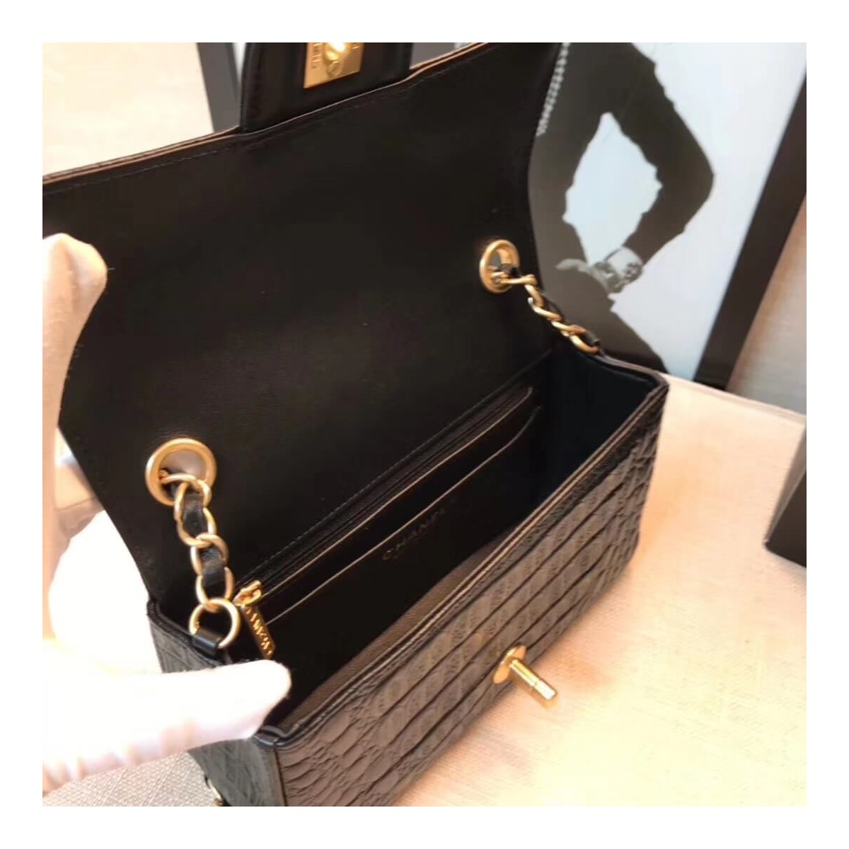 Chanel Alligator Flap Classic Bag 1116 Chanel Alligator Flap Classic Bag 1116