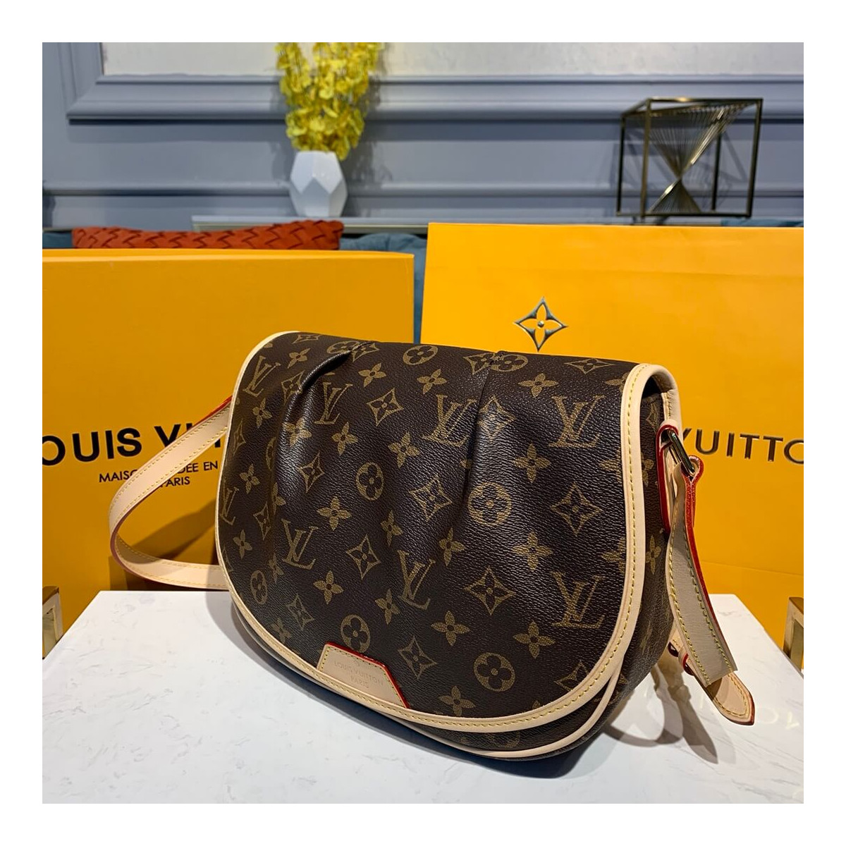 Louis Vuitton Monogram Canvas Menilmontant PM M40474 Louis Vuitton Monogram Canvas Menilmontant PM M40474