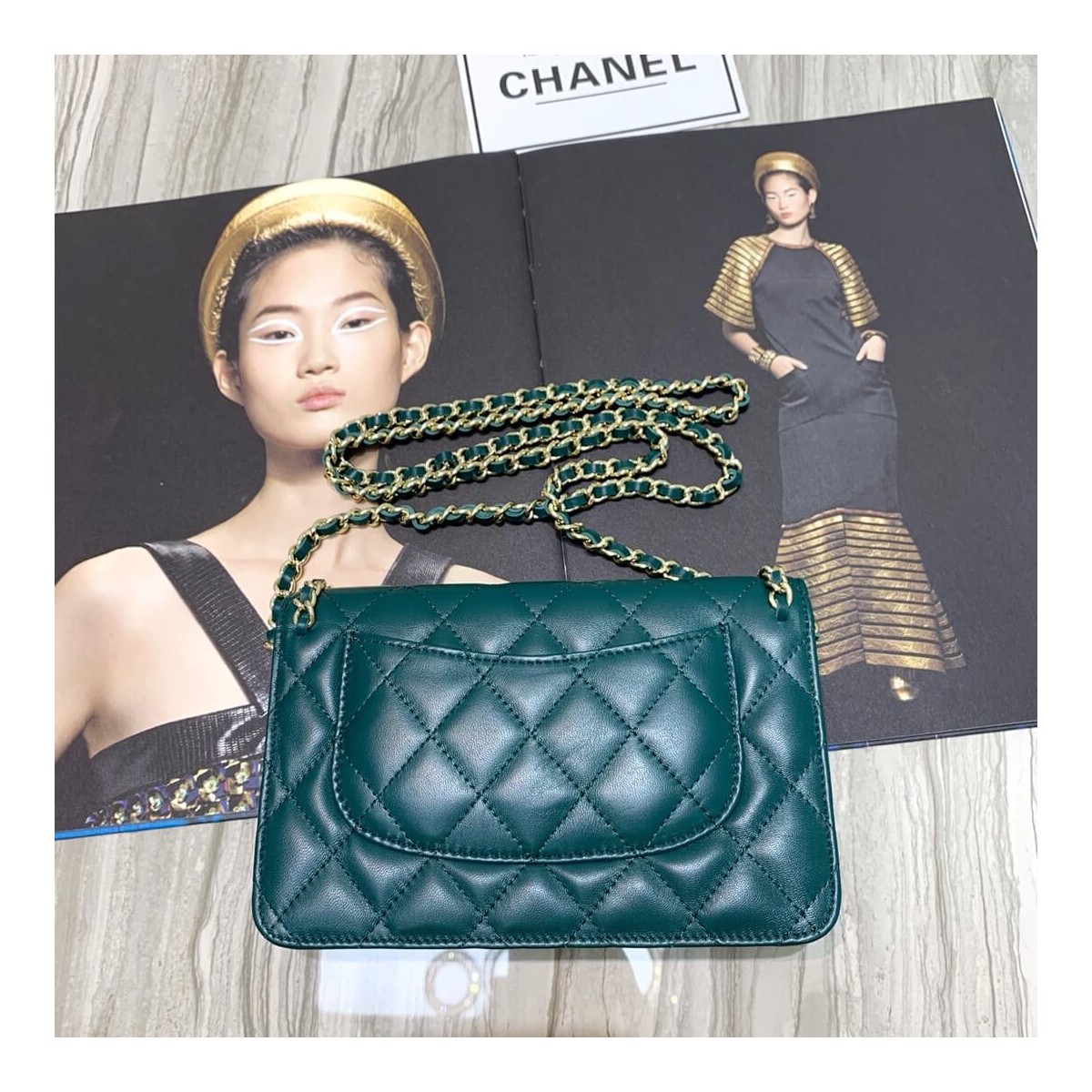 Chanel Lambskin Chain Bag 86058 Chanel Lambskin Chain Bag 86058