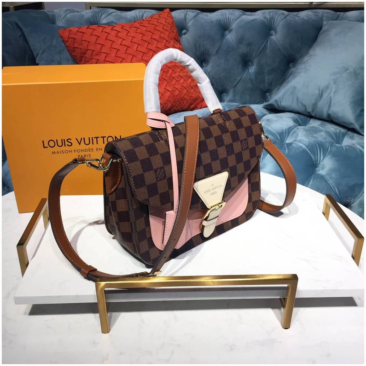 Louis Vuitton Damier Ebene Beaumarchais N40146 N40147 N40148 Louis Vuitton Damier Ebene Beaumarchais N40146 N40147 N40148