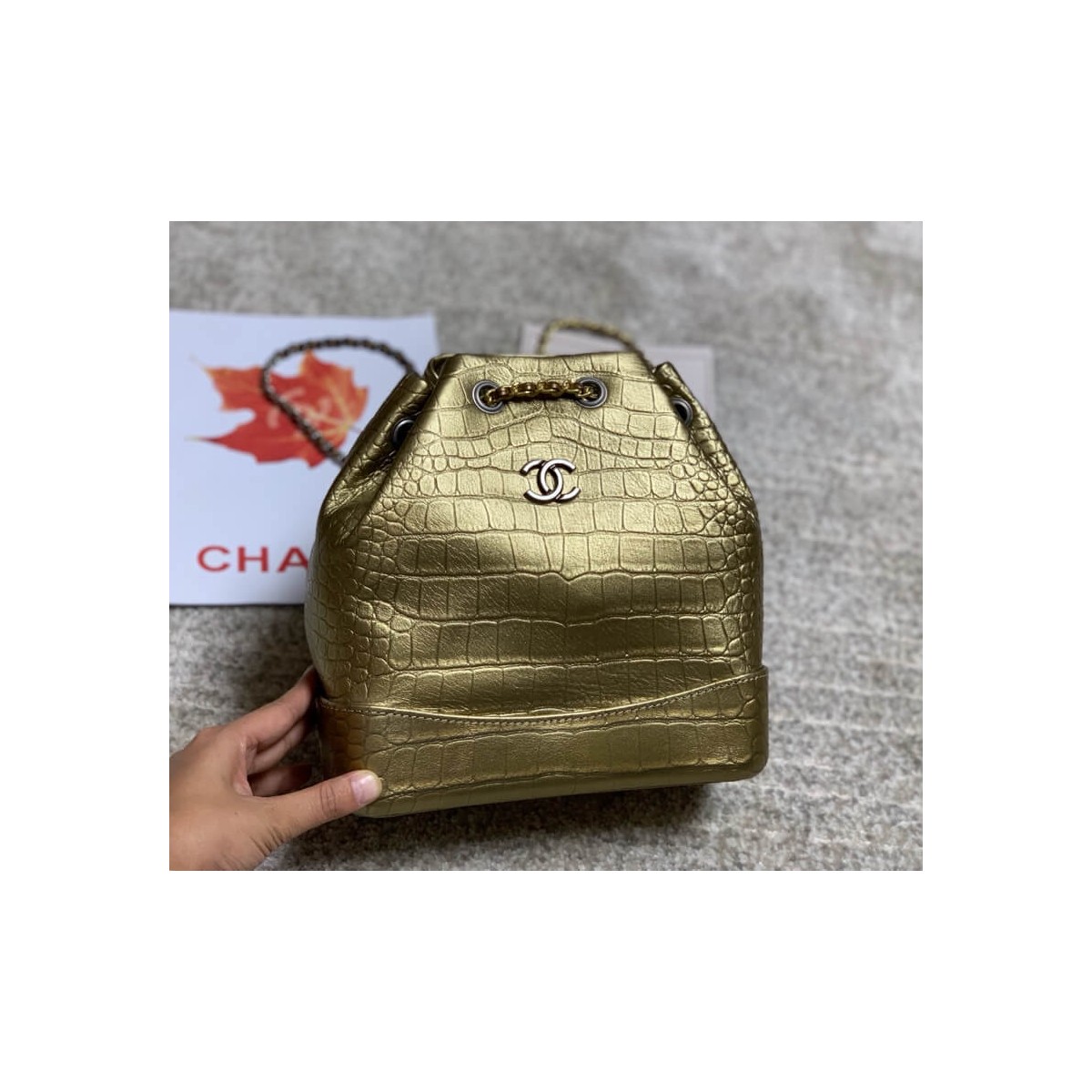 Chanel Crocodile Leather Backpack A94485 Chanel Crocodile Leather Backpack A94485