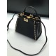 Fendi Peekaboo Mini with Metal-Plated Micro Studs 8BN244 Fendi Peekaboo Mini with Metal-Plated Micro Studs 8BN244