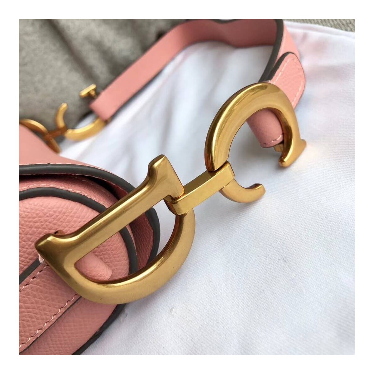 Christian Dior Grained Calfskin Saddle Bag M0446