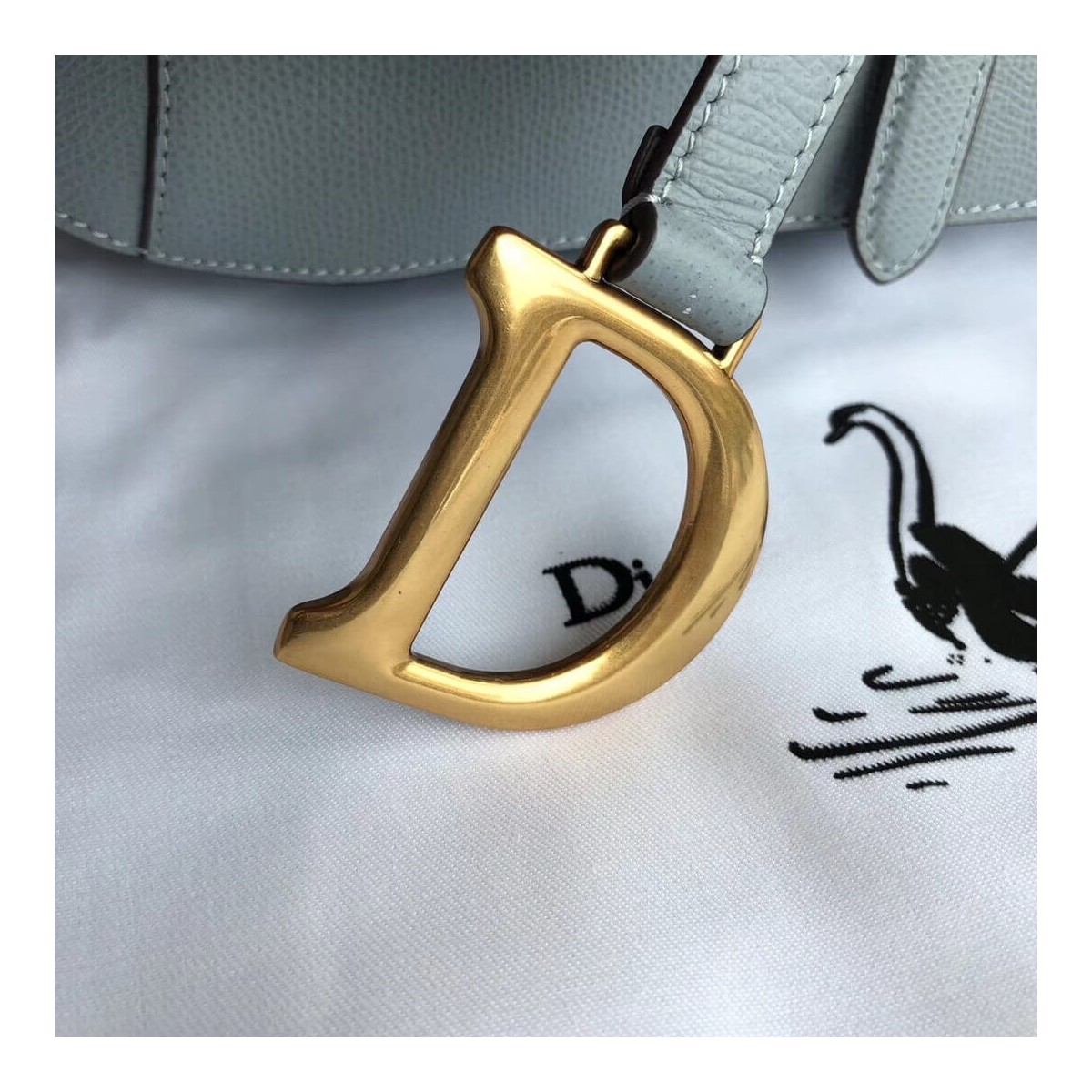 Christian Dior Grained Calfskin Saddle Bag M0446