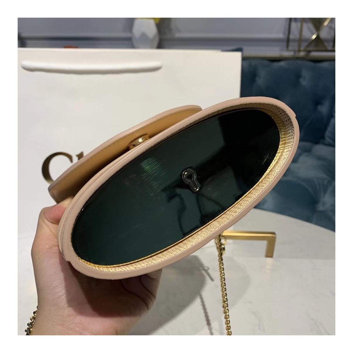 Chloe Small Aby Lock Chain Bag Embossed Lizard Effect S1220 Chloe Small Aby Lock Chain Bag Embossed Lizard Effect S1220