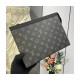 Louis Vuitton Monogram Eclipse Pochette Voyage MM M61692 Louis Vuitton Monogram Eclipse Pochette Voyage MM M61692