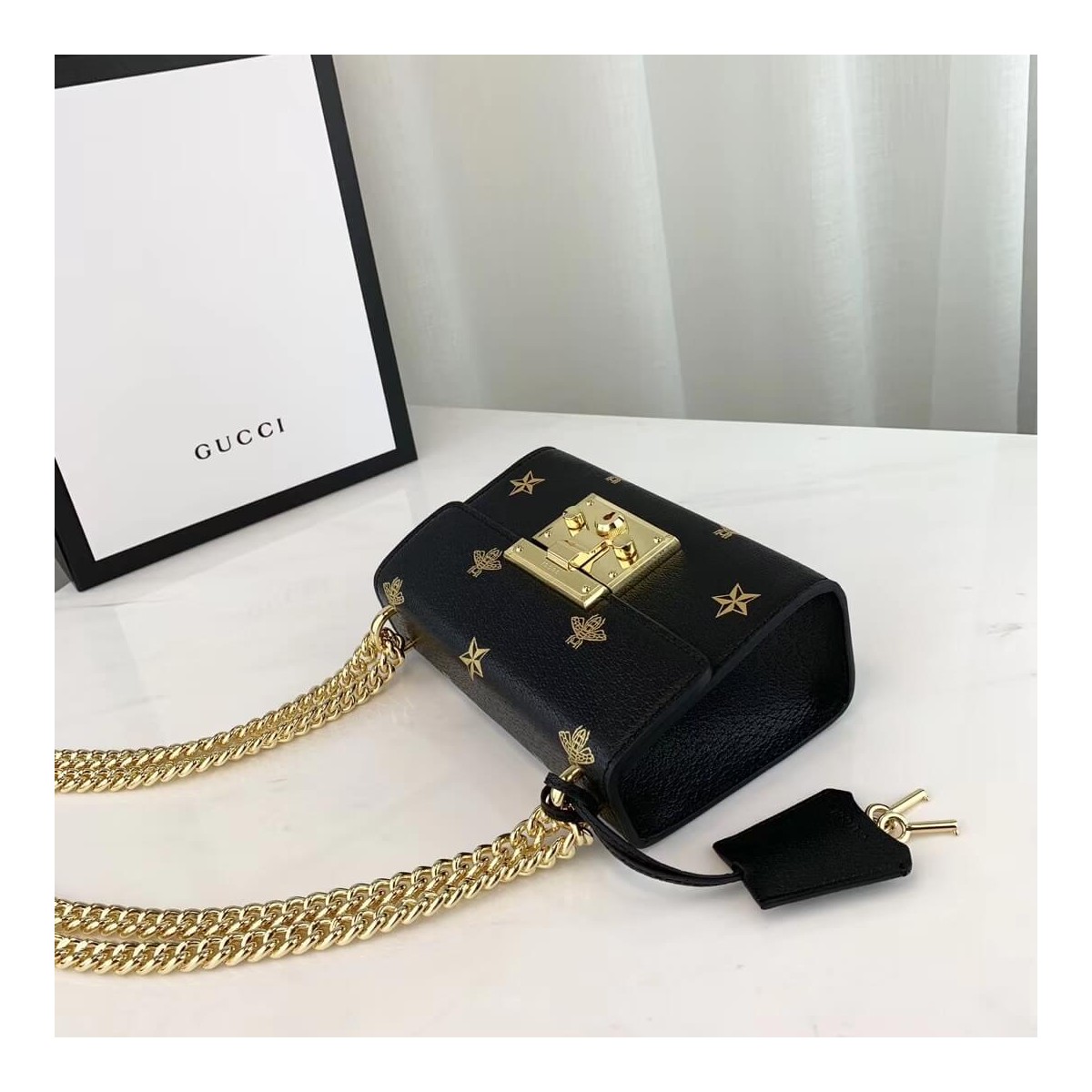 Gucci Padlock Bee Star Small Shoulder Bag 432182 Gucci Padlock Bee Star Small Shoulder Bag 432182