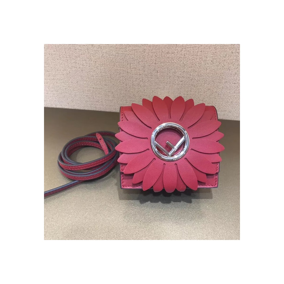 Fendi Micro Kan I Logo Gerbera Leather Shoulder Bag 8BS003 Fendi Micro Kan I Logo Gerbera Leather Shoulder Bag 8BS003
