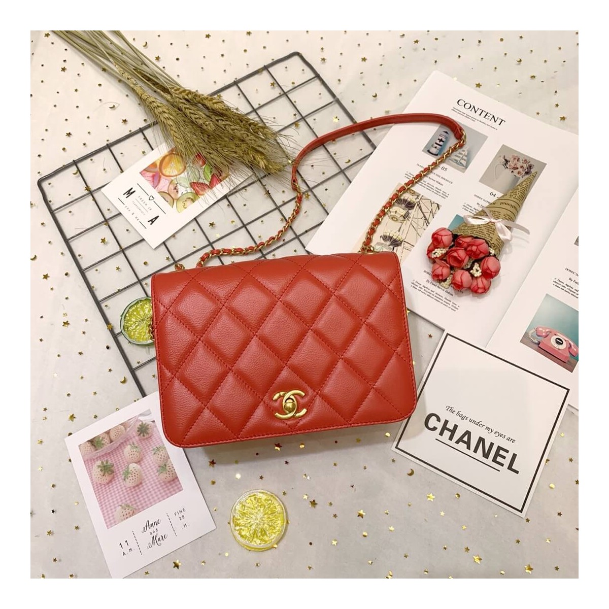 Chanel Calf Leather Single Flap Bag AS8869 Chanel Calf Leather Single Flap Bag AS8869