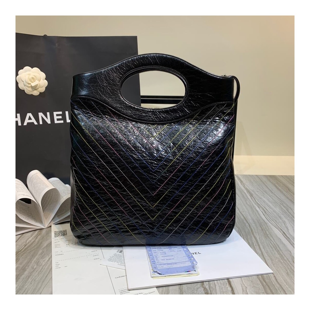 Chanel Crumpled Calfskin Chanel 31 Shopping Bag 0091 Chanel Crumpled Calfskin Chanel 31 Shopping Bag 0091