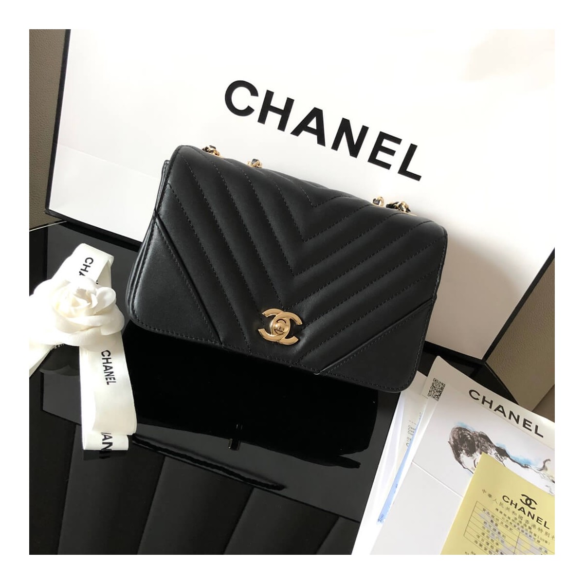 Chanel Calfskin Mini Flap Bag A91586 Chanel Calfskin Mini Flap Bag A91586