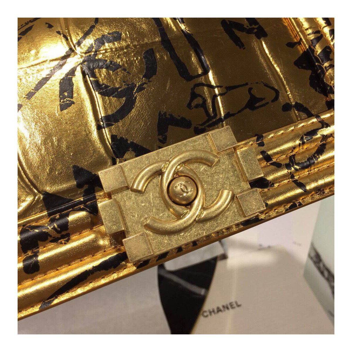 Chanel Crocodile Embossed Boy Chanel Handbag A67086 Chanel Crocodile Embossed Boy Chanel Handbag A67086