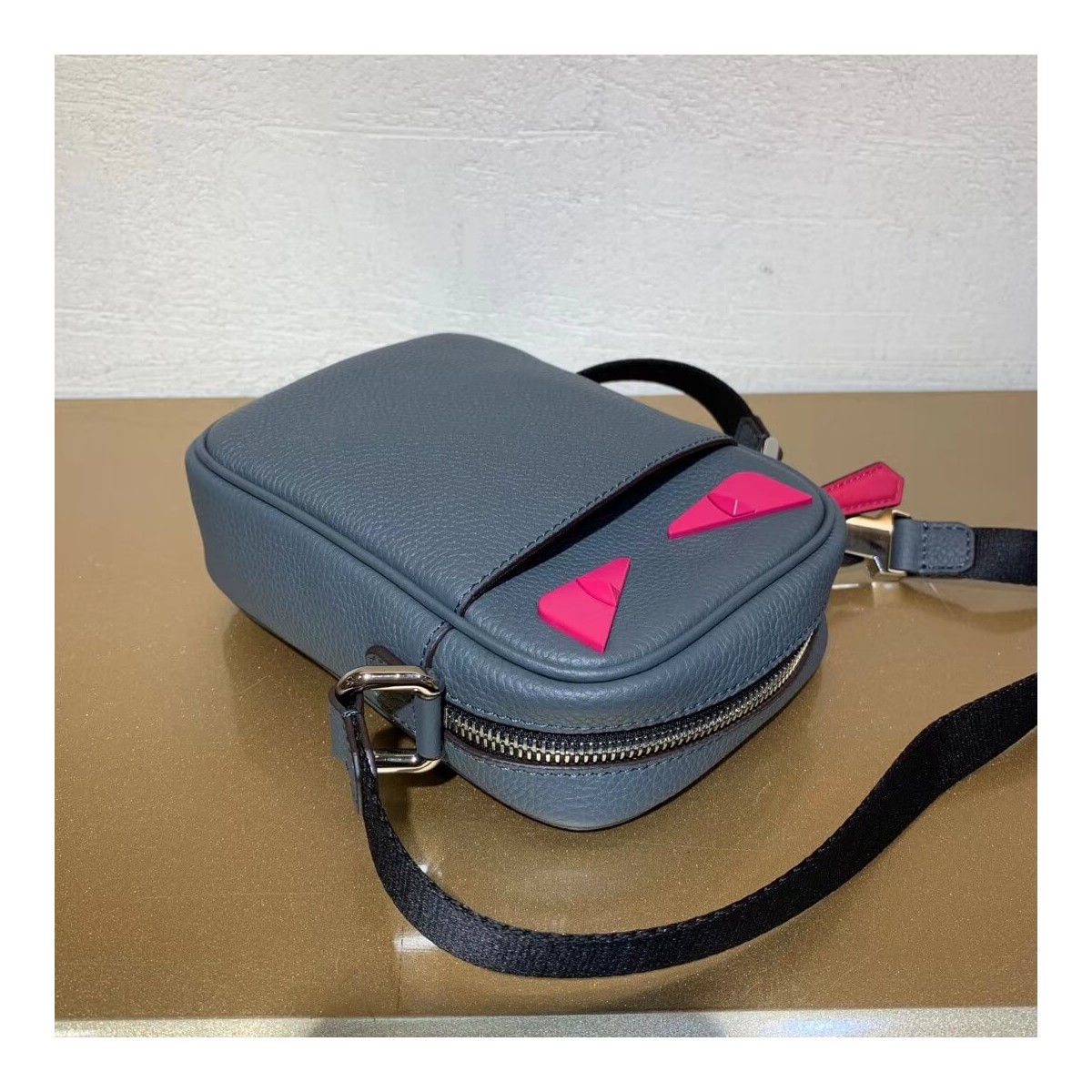 Fendi Grained Leather Small Messenger Bag 7VA456 Fendi Grained Leather Small Messenger Bag 7VA456