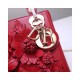 Christian Dior Lambskin Embroidered Flowers Mini "Lady Dior" Bag M0565 Christian Dior Lambskin Embroidered Flowers Mini "Lady Dior" Bag M0565