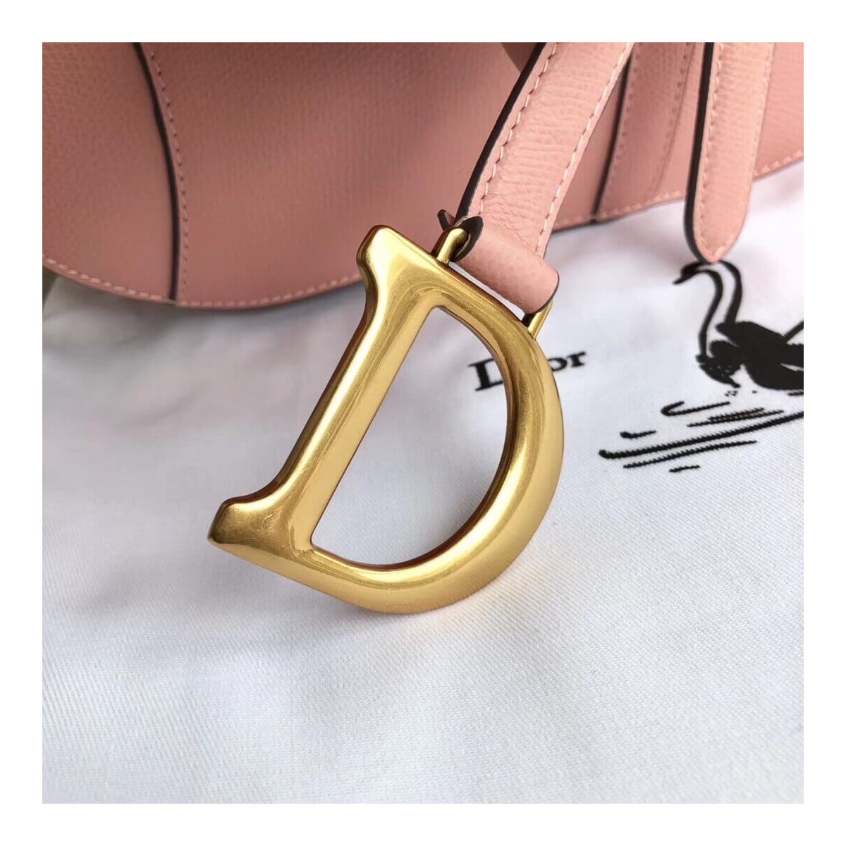 Christian Dior Grained Calfskin Saddle Bag M0446