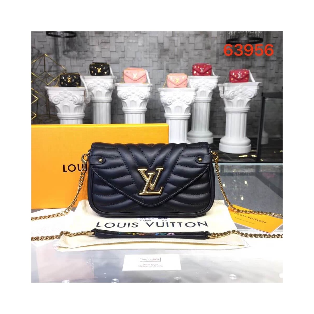 Louis Vuitton New Wave Chain Pochette M63956 M68479 Louis Vuitton New Wave Chain Pochette M63956 M68479