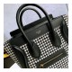 Celine Nano Luggage Bag In Tweed And Smooth Calfskin 189242 Celine Nano Luggage Bag In Tweed And Smooth Calfskin 189242