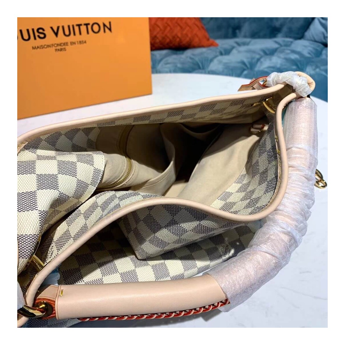Louis Vuitton Damier Azur Canvas Artsy MM N40253 Louis Vuitton Damier Azur Canvas Artsy MM N40253