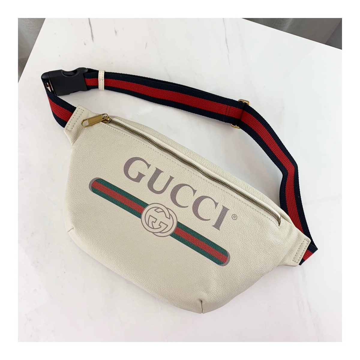 Gucci Print Leather Belt Bag 493869 Gucci Print Leather Belt Bag 493869