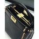 Fendi Peekaboo Mini with Metal-Plated Micro Studs 8BN244 Fendi Peekaboo Mini with Metal-Plated Micro Studs 8BN244