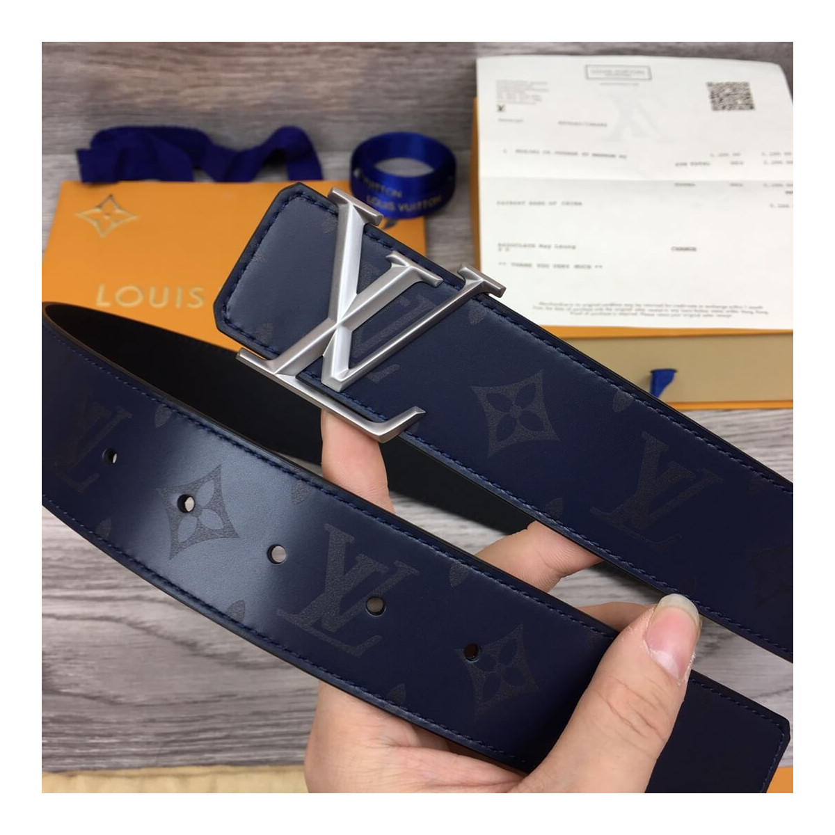 Louis Vuitton Pyramide 40mm Reversible Belt M9346 Louis Vuitton Pyramide 40mm Reversible Belt M9346