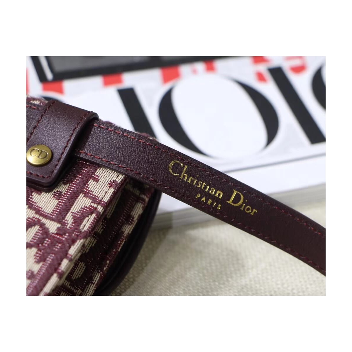 Christian Dior Oblique Saddle Belt Bag S5619 Christian Dior Oblique Saddle Belt Bag S5619