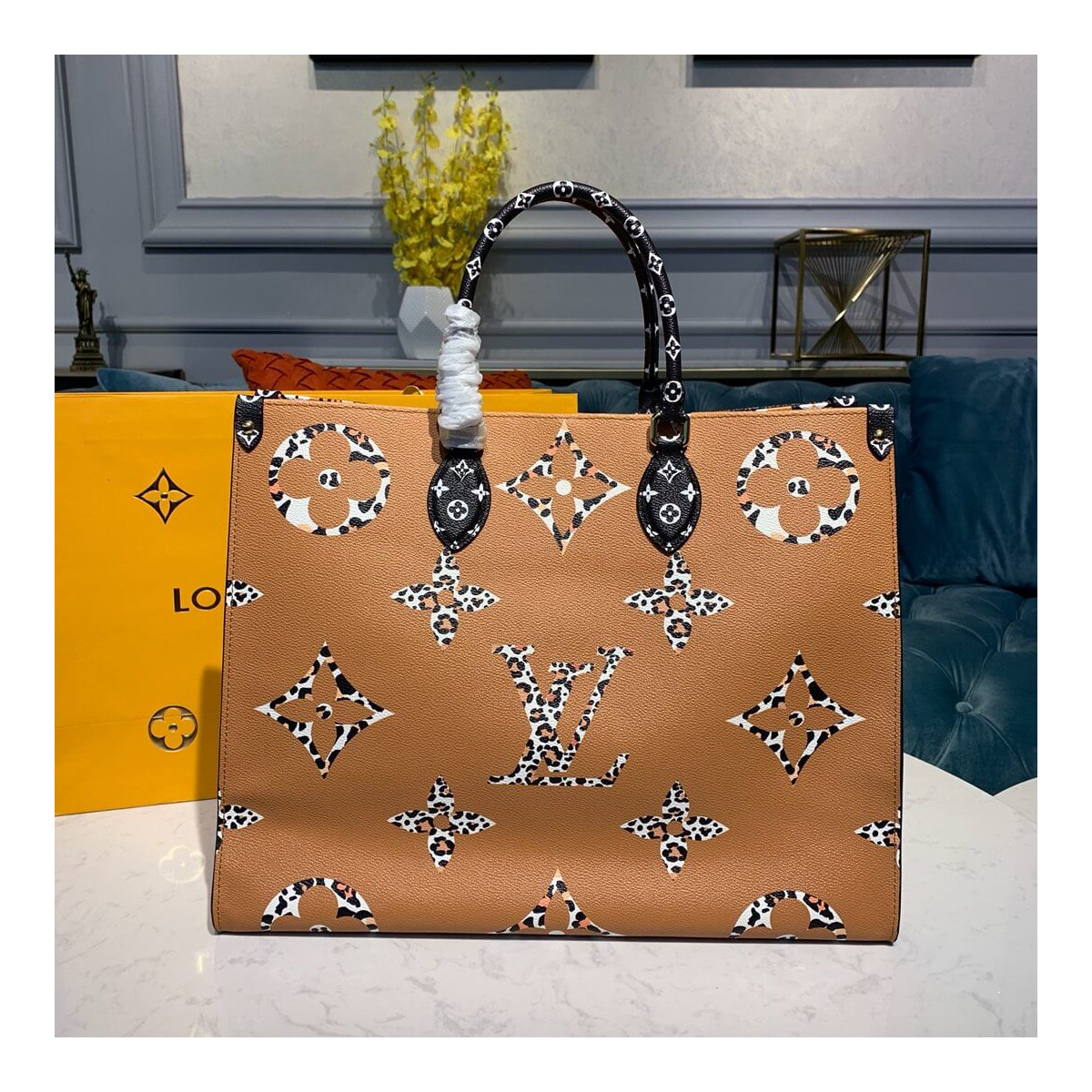 Louis Vuitton Onthego M44674 Black/Caramel Louis Vuitton Onthego M44674 Black/Caramel