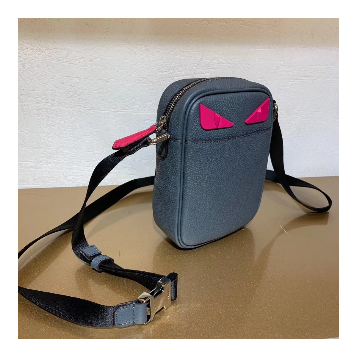 Fendi Grained Leather Small Messenger Bag 7VA456 Fendi Grained Leather Small Messenger Bag 7VA456
