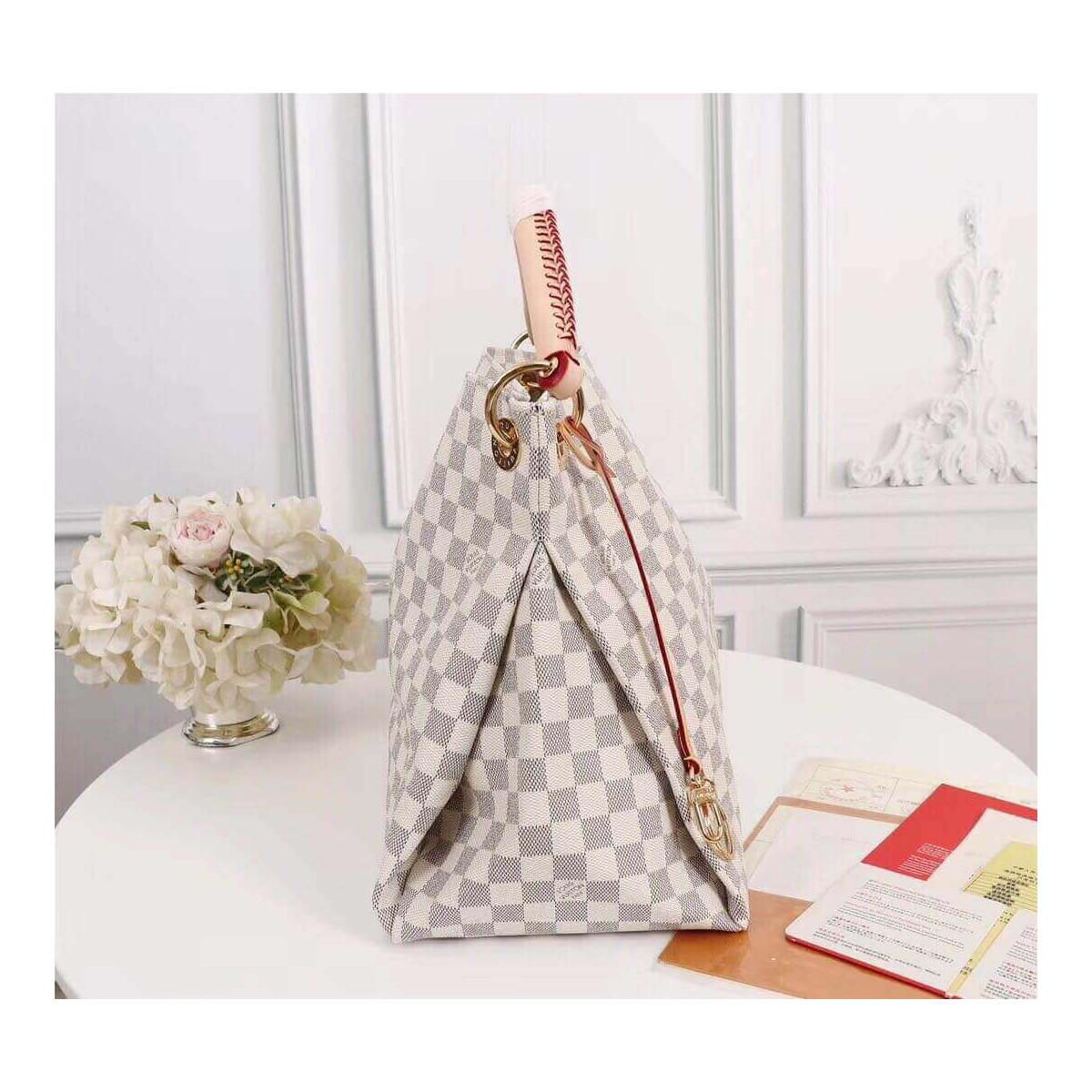 Louis Vuitton Damier Azur Canvas Artsy MM N41174 Louis Vuitton Damier Azur Canvas Artsy MM N41174