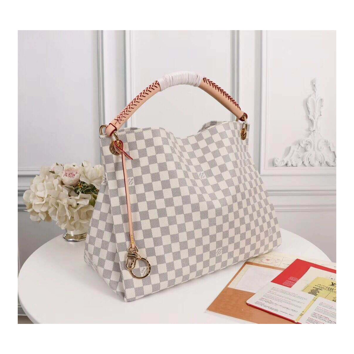 Louis Vuitton Damier Azur Canvas Artsy MM N41174 Louis Vuitton Damier Azur Canvas Artsy MM N41174