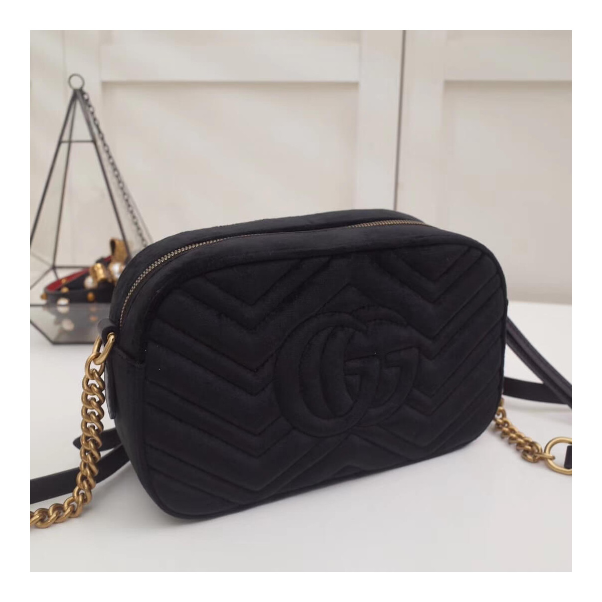 Gucci GG Marmont Velvet Small Shoulder Bag 447632 Gucci GG Marmont Velvet Small Shoulder Bag 447632