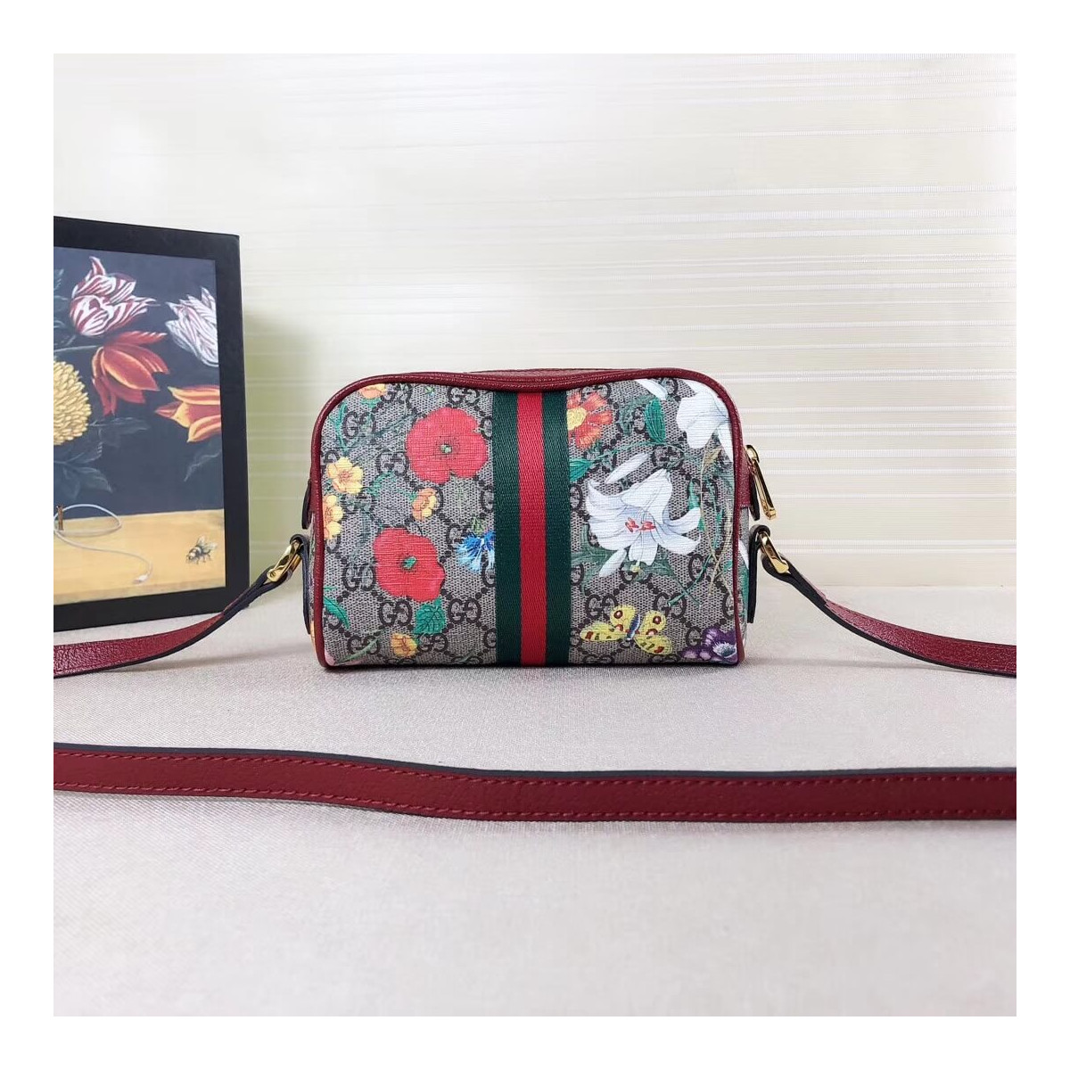 Gucci Ophidia GG Flora Mini Bag 517350 Gucci Ophidia GG Flora Mini Bag 517350