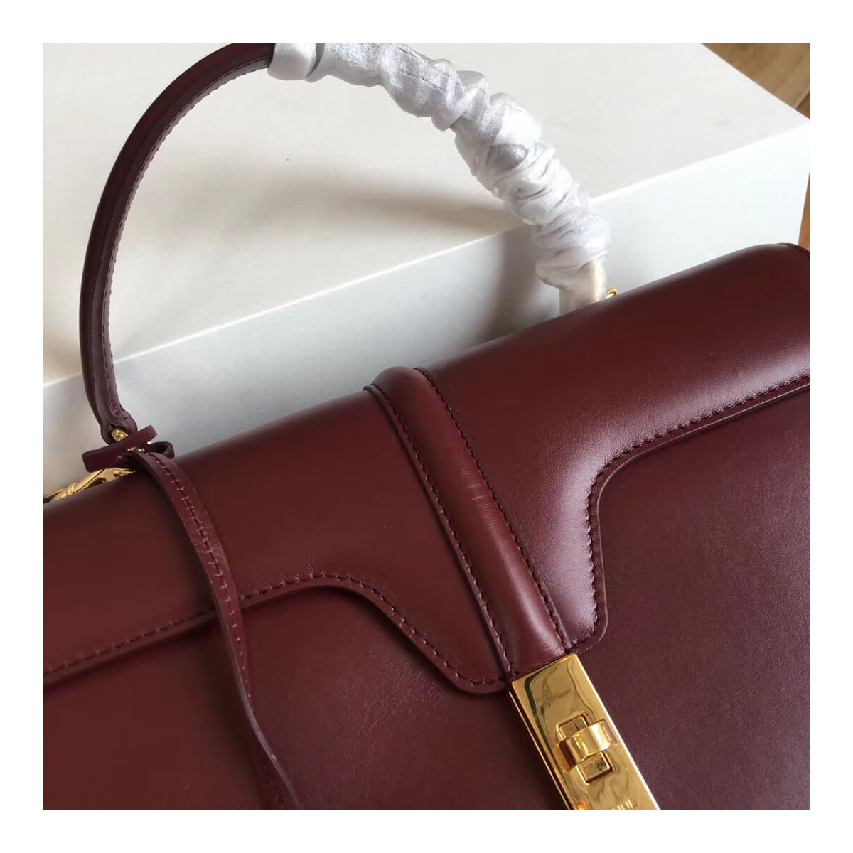 Celine Medium 16 Bag In Satinated Calfskin 187373 Celine Medium 16 Bag In Satinated Calfskin 187373