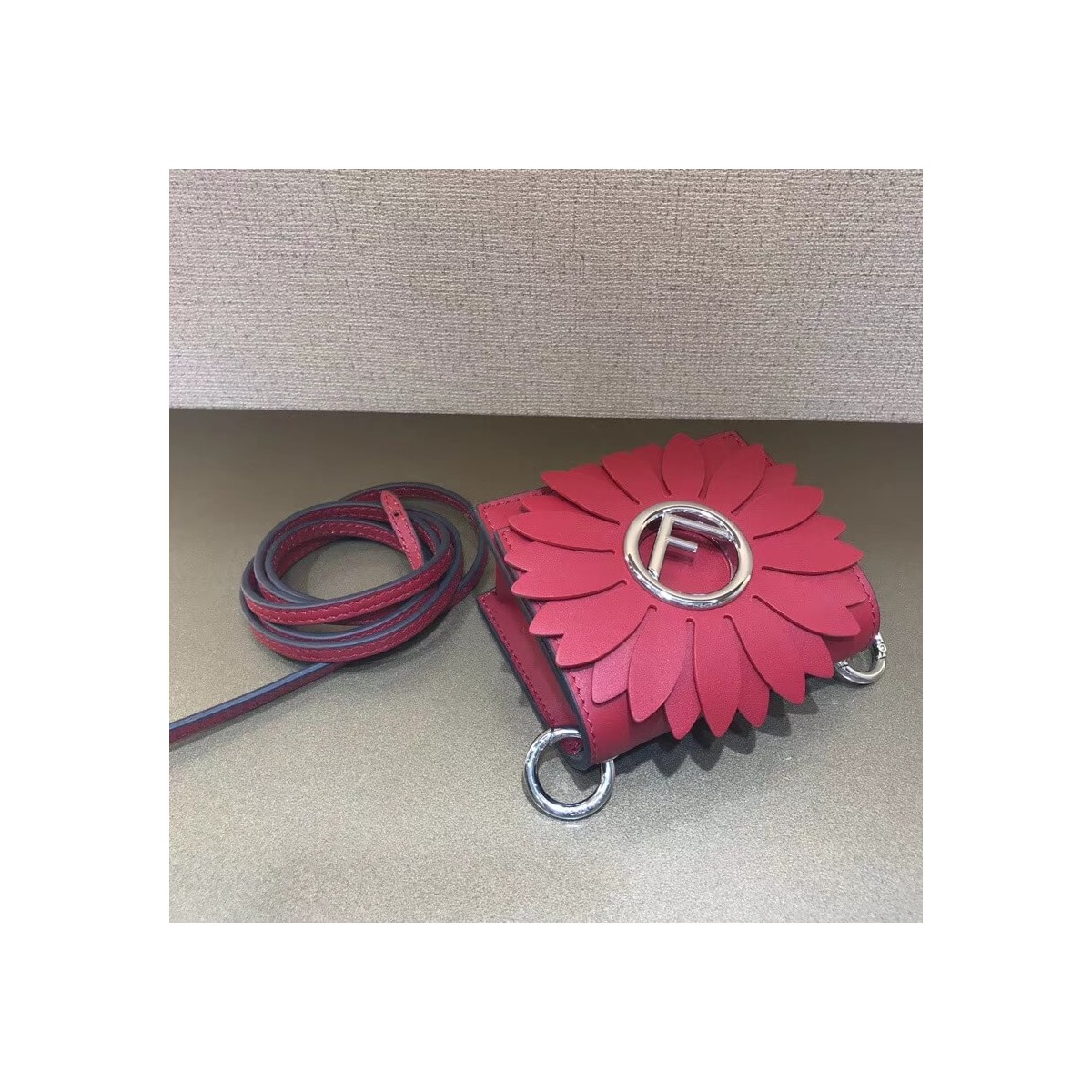 Fendi Micro Kan I Logo Gerbera Leather Shoulder Bag 8BS003 Fendi Micro Kan I Logo Gerbera Leather Shoulder Bag 8BS003