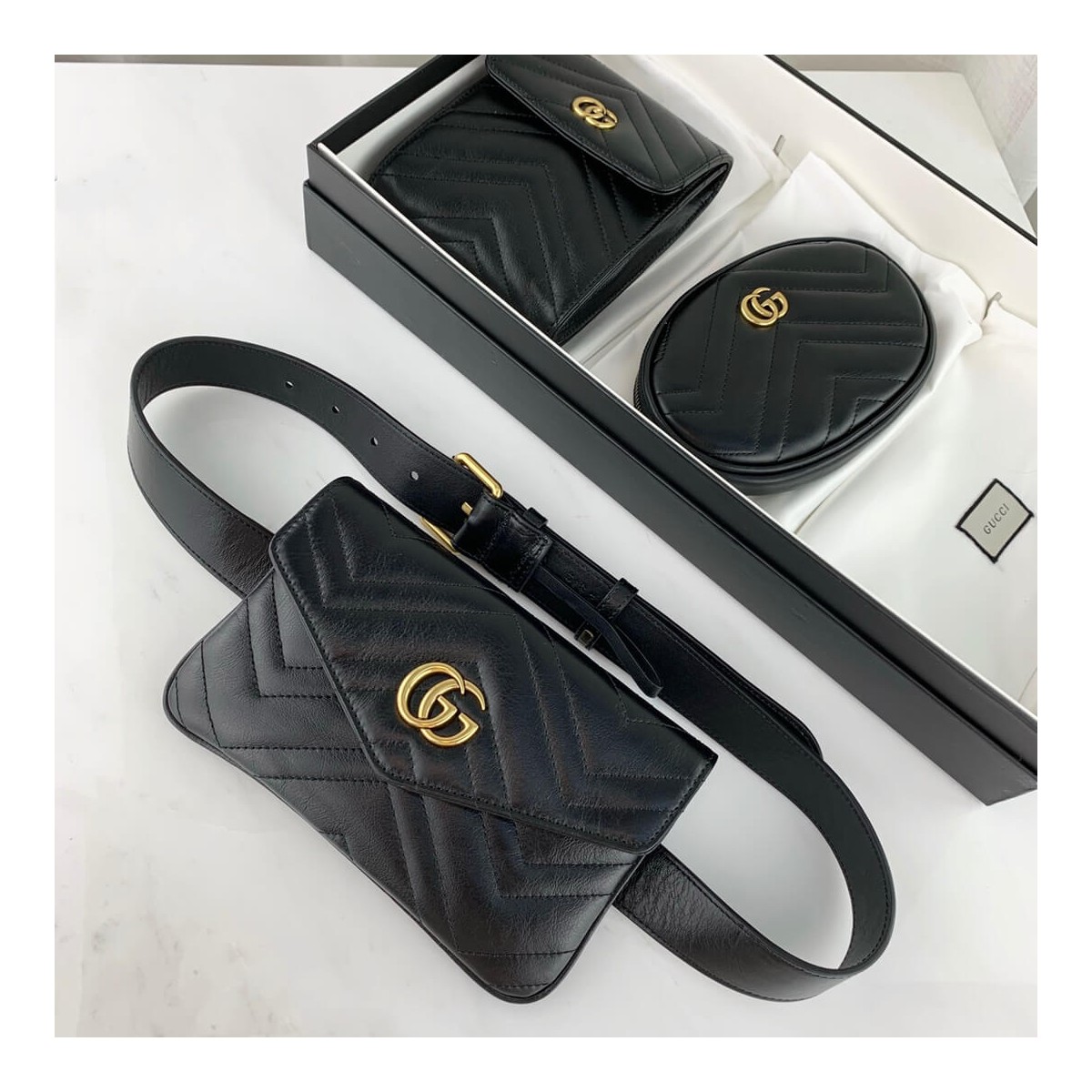Gucci GG Marmont Matelasse Belt Bag 524597 Gucci GG Marmont Matelasse Belt Bag 524597