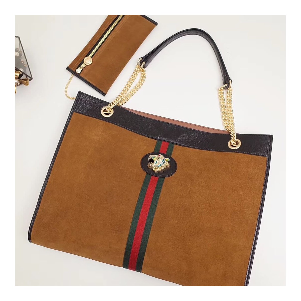 Gucci Suede Rajah Large Tote 537219 Gucci Suede Rajah Large Tote 537219