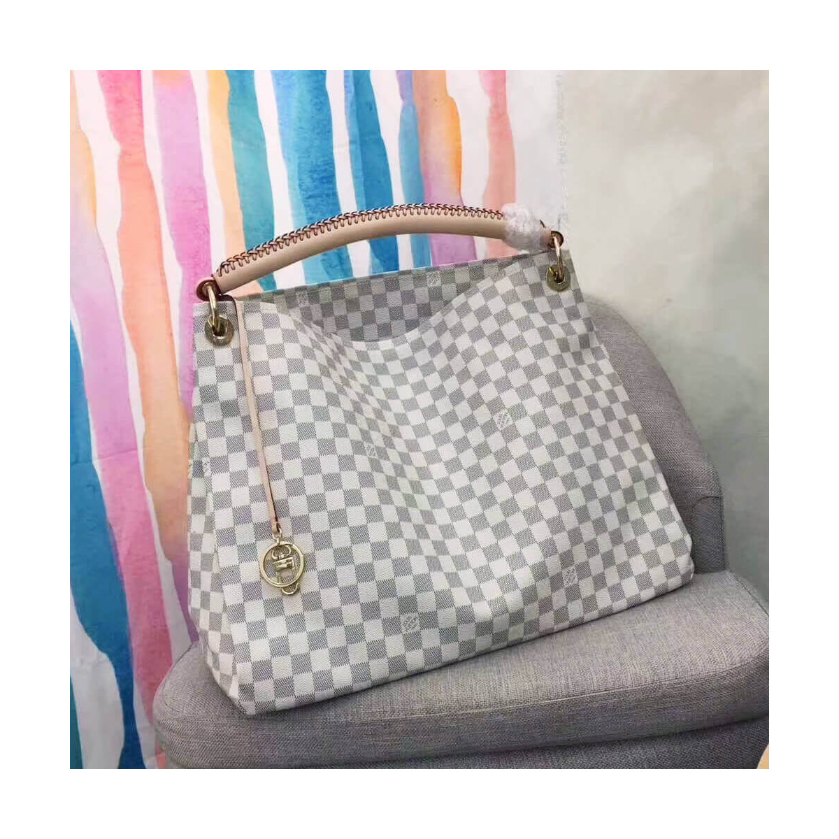 Louis Vuitton Damier Azur Canvas Artsy GM N41173 Louis Vuitton Damier Azur Canvas Artsy GM N41173